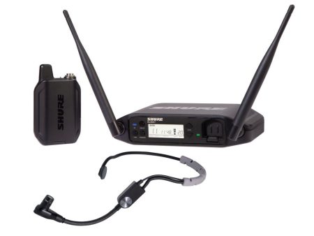 Shure GLXD14+ Dual Band Wireless System with GLXD4+ Tabletop Receiver GLXD1+ Bodypack Transmitter and SM35 Premium Headset Microphone For Cheap