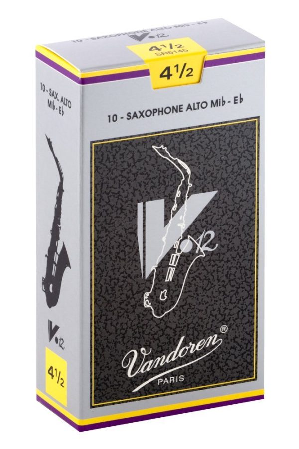 Vandoren SR6145 Alto Sax V.12 Reeds Strength 4.5 (Box of 10) Cheap