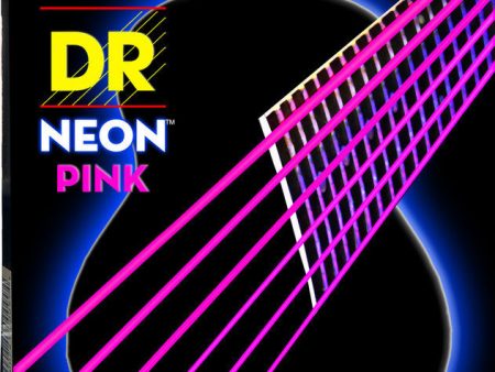 DR Strings NPA-12 NEON Hi-Def Pink Coated Acoustic Strings (12-54) Online Hot Sale