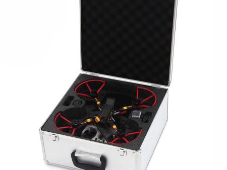 Aluminum Hard Tool Box Carrying Case Foam Portable for 250mm FPV Racing Drone w  Propeller Protection Ring RadioLink T8FB Flysky I6 I6X I6S Remote Control Transmitter on Sale